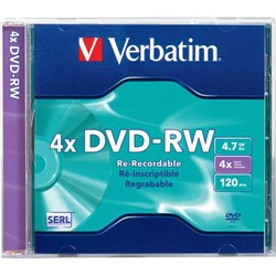 Диск Verbatim DVD-RW 4.7 GB 4x слим/3 - фото 5840