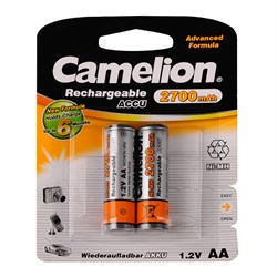 Аккумулятор Camelion AA 2700mAh NI-MH 2/бл. (20) (ЦЕНА ЗА 2шт) - фото 8419