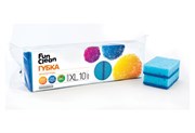 Губка Fun Clean для мытья посуды XL 10 шт.(30)  /6793/