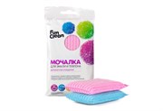 Мочалка Fun Cleanдля эмали и тефлона из поролона в пластиковой оплетке  2шт.(25)  /7560/