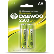 РАСПРОДАЖА Аккумулятор Daewoo AA 2500mAh NI-MH 2/бл. (ЦЕНА ЗА 1шт)