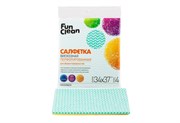 Салфетки вискозные Fun Clean перфорированная  (34*37см), 4шт. (40)   /6763/